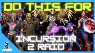 Incursion 2 Raid Full Walkthrough  Marvel Strike Force  MSF [upl. by Einahpetse]