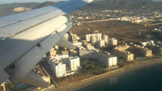 Famous approach to Ibiza runway 24 with Ryanair B737800 EIDLI [upl. by Llenwad687]