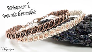 Elegant wirework tennis bracelet tutorial [upl. by Lerim176]