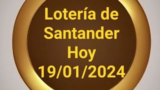 Lotería de Santander 19 de enero de 2024  pronósticos números ganadores para chance último sorteo [upl. by Hasen]