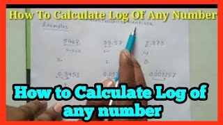 How to find log value of any number in hindiin englishScience maths [upl. by Coad904]