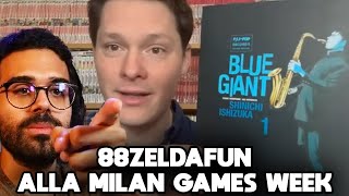 DARIO MOCCIA reagisce A 88ZELDAFUN ALLA MILANO GAMES WEEK [upl. by Wobniar]