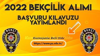 Bekçilik Alımı Başvuru Kılavuzu Yayımlandı 2022  Bekçi Alımı Başvuru Detayları ve Kontenjan [upl. by Rofotsirk]