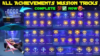 FREE FIRE NEW OB46 ACHIEVEMENTS MISSION PART 4  HOW TO COMPLETE ALL ACHIEVEMENT MISSIONS IN 1 DAY🤫 [upl. by Ayle779]