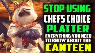 ✔️ STOP Using Chefs Choice Platter BEST CUSTOM CANTEEN PLATTERS  FOOD SKILLS Monster Hunter World [upl. by Alikat]