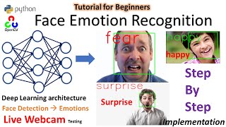 Realtime Face Emotion Recognition  Python  OpenCV  Step by Step Tutorial for beginners [upl. by Nnaeiluj467]