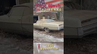 First Wash in 40 Years Abandoned 1960s Bonneville Barn Find Restoration  Satisfying Car Detailing [upl. by Eladnor637]