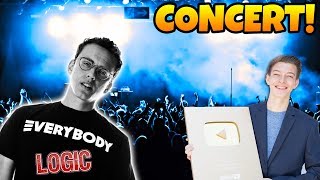 BEST CONCERT OF MY LIFE Logic NF Magic Tricks 1 Mil Play Button amp MORE In Real Life VLOG [upl. by Llewoh695]