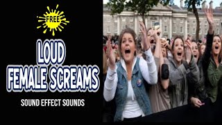 Loud Female Screams Sound Effect  Female Screaming Sounds [upl. by Giulietta]