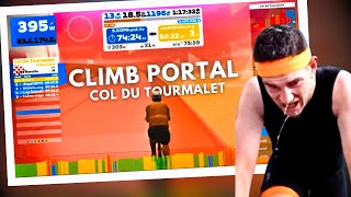 ZWIFT CLIMB PORTAL Col du Tourmalet Under 4 Mins [upl. by Attena]