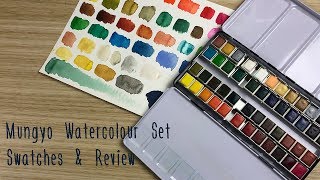 Mungyo Watercolour Set Swatches amp Review [upl. by Irem983]