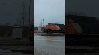 CN M32418 in St Albans VT Train CN railfan canadiannational Vermont VT StAlbans GT GTW [upl. by Ashien]