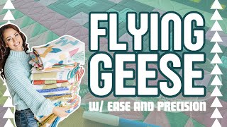 How to Machine Quilt Flying Geese with Ease and Precision [upl. by Cherise]