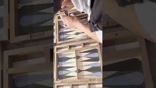 Backgammon wooden box production woodenbox [upl. by Ettenwahs]