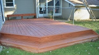 How to Build a Ground Level Deck [upl. by Airrat714]