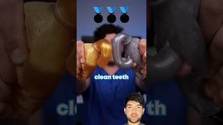 Gold vs silver toothgems food mukbang teethbrush satisfying [upl. by Hattie381]