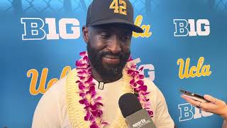 UCLA head coach DeShaun Foster talks Hawai’i win issues to clean up game ball [upl. by Alyakcm]