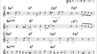 Autumn Leaves  Easy Solo Example for Tenor Sax Take1Very Easy [upl. by Sapphire]