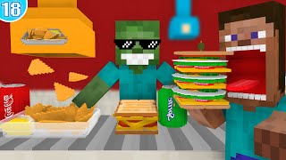 🥪 Work At Sandwich Place  Minecraft Animation [upl. by Aleahs]