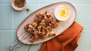 Grilled Zaatar Chicken Skewers Recipe [upl. by Eenot515]