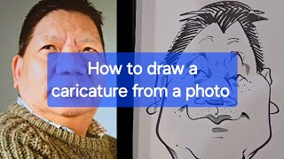 How to draw a caricature from a photo 🎨📸 art drawing caricature [upl. by Jammal]