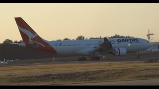 Qantas Airbus A330202 VHEBC  Landing Runway 19  Brisbane Airport FULL HD [upl. by Erehpotsirhc706]