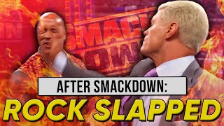 WWE SmackDown Cuts Off Early As Cody Rhodes SLAPS The Rock HUGE WrestleMania 40 Match Confirmed [upl. by Ithnan410]