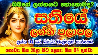 Sathiye Lagna Palapala  28th November to 04nd December 2024  Weekly Horoscope  Ape Lagnaya [upl. by Drona]