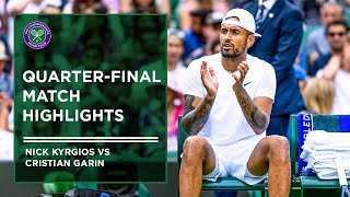 Cristian Garin vs Nick Kyrgios  Match Highlights  Wimbledon 2022 [upl. by Notlew717]