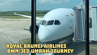 Trip Report Royal Brunei Airlines  BWN  JED Umrah Trip  17022024 [upl. by Anelhtac]