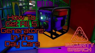 How to get all the Security Breach Daycare Generators  FNaF Security Breach  With RyeRye29 [upl. by Laenaj]