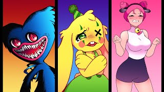 animation meme compilation shorts  Poppy Playtime  Ranbow friends  Wednesday [upl. by Teriann966]