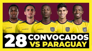 Mis 28 convocados de Ecuador vs Paraguay y Uruguay Eliminatorias Mundial 2026 🇪🇨🇵🇾🇺🇾🏆 [upl. by Yauq]