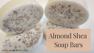 DIY  ALMOND SHEA SOAP BARS [upl. by Earley160]