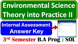 3rd semester answer key environmental science theory into practice internal assessment answer key [upl. by Phila467]