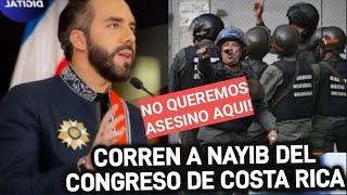 CONGRESO DE COSTA RICA NIEGA RECIBIR A NAYIB POR ABUSIVO Y METER MILITARES SIN PERMISO A COSTA RICA [upl. by Guillemette734]