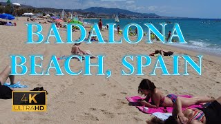 Badalona Beach Spain  Plaja Espana 4K 2022 [upl. by Ailee357]