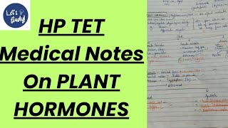 HP TET Biology  Plant Hormones  Class2 NCERT Notes 2024 [upl. by Leelah884]