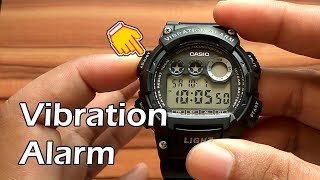 How to Settings  Review Casio W735H1AVDF Vibration Alarm Watch [upl. by Eelnyl]