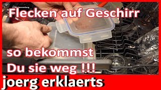 Geschirrspüler reinigen weißen BelagFlecken entfernen Spülmaschine Tutorial Nr 241 [upl. by Alleb]