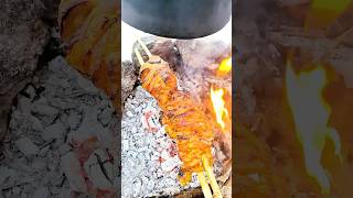 Delicious Grilled Chicken Skewers in Front of Your Tent on a Winter Camping Trip [upl. by Floria]