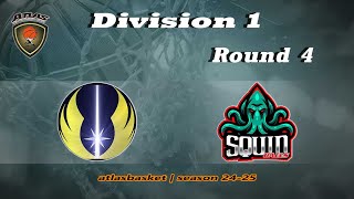 Atlasbasket  Div 1Round 4  RETRO STARS vs SQUIDBALLZ [upl. by Justinian]