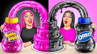 Negra vs Rosa Desafío de Decoración de Pasteles  Situaciones Divertidas por Multi DO Challenge [upl. by Idola]