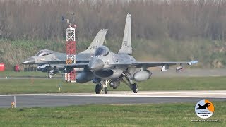 RNLAF F16s action  Leeuwarden AB EHLW  Frisian Flag 2018 [upl. by Haneen]