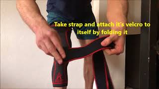 HOW To Wear Knee Compression Sleeve with Strap as Patella Knee Brace by Athledict [upl. by Alenoel227]