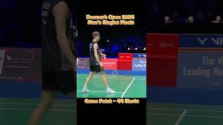 Congrats Anders Antonsen Brilliant Rally DenmarkOpen2024 BWFWorldTour final badminton short [upl. by Hairu331]