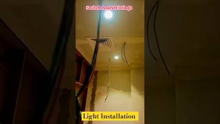 Light Installation ceiling 😭👷  COB Light Ceiling Connection light short [upl. by Eimat]