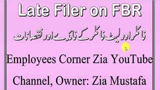 Advantages amp Disadvantages of Active Filer amp Late Filer  FBR Income Tax Return 2024 Updates  ECZ [upl. by Veradis913]