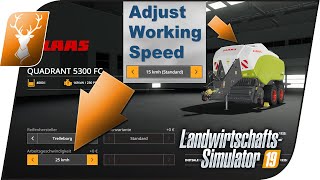 LS19 Modvorstellung  Arbeitsgeschwindigkeit Einstellen INGAME  Adjust Working Speed  LS19 Mods [upl. by Butterfield]