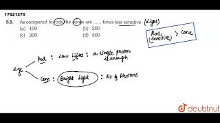 As compared to rods the cones are …… times less sensitive [upl. by Sofko]